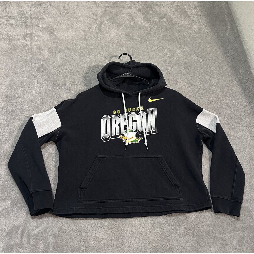 Nike Black and Gray Oregon Hoodie